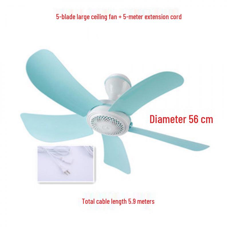Compact Silent Ceiling Fan for Dorms and Bedrooms