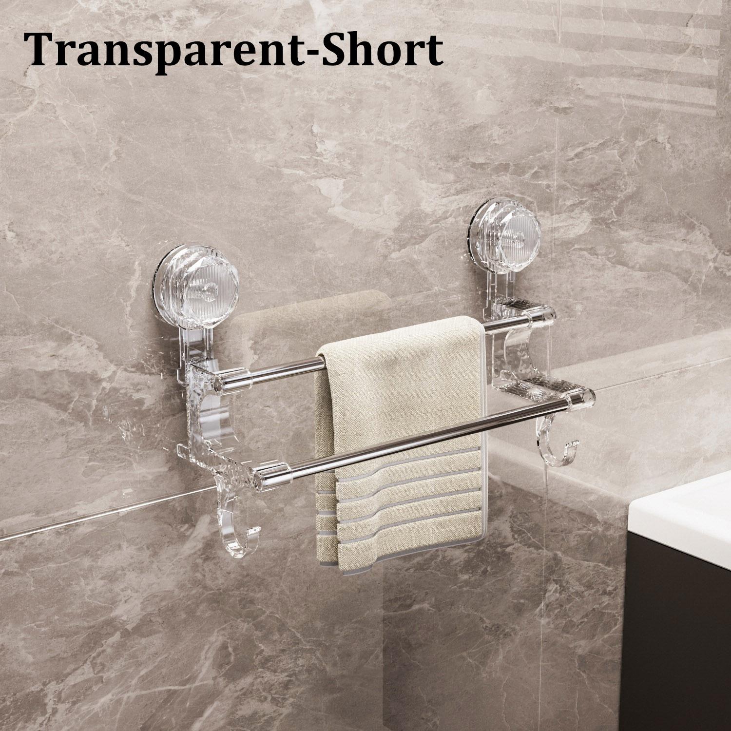 

Removable Stainless Steel Suction Cup Towel Rack Bedroom Bathroom Special Punch-free Storage Rack Silver Suction Cup