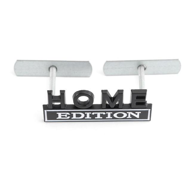 1Pc 3D Metal Home Edition Logo Car Front Grille Badge Side Fender Rear Trunk Emblem Sticker Decal