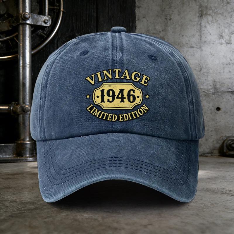 1 Vintage Washed Hat, A Must-Have Baseball Cap For Men'S Travel From The Vintage Limited Edition 1946, A Fashionable Daily Wear