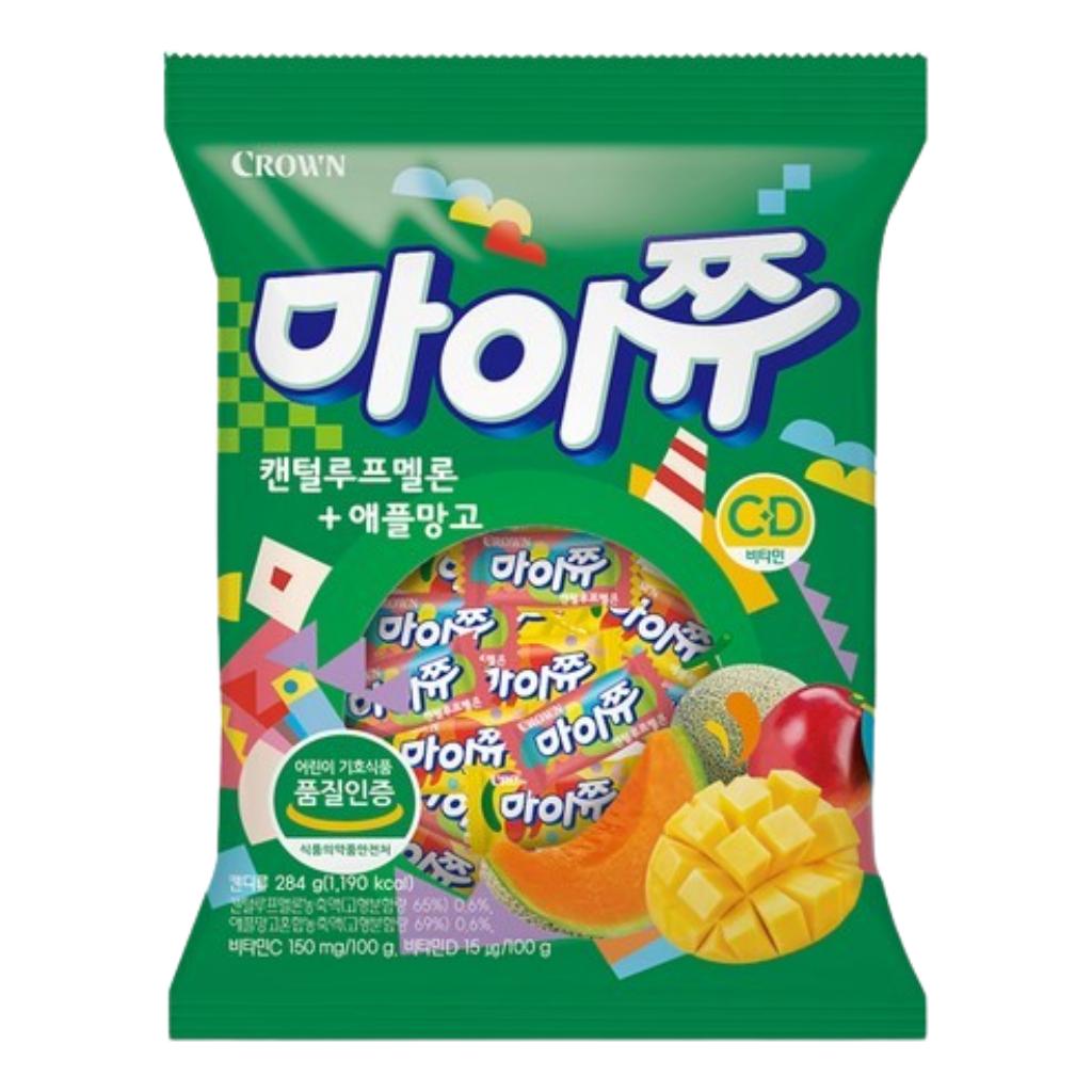 [Crown] MyChew Korean Fruit Chewy Candy 5 Flavors 284g-720g