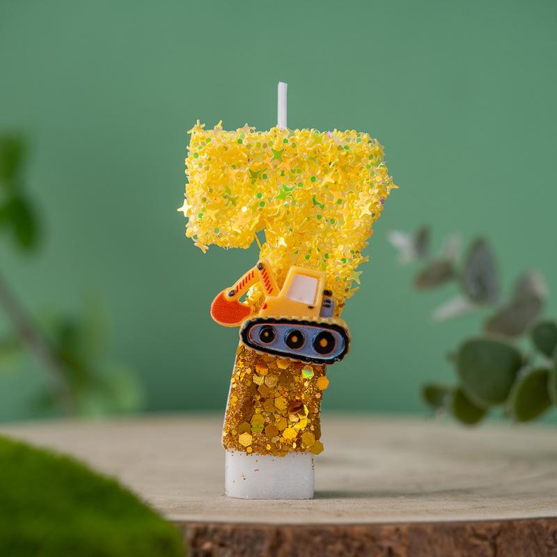 Creative Excavator Birthday Candles - Perfect for Cakes and Parties