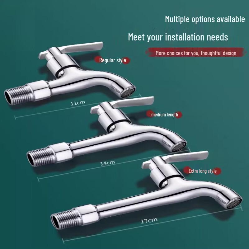Extended Wall-Mounted Cold Water Faucet