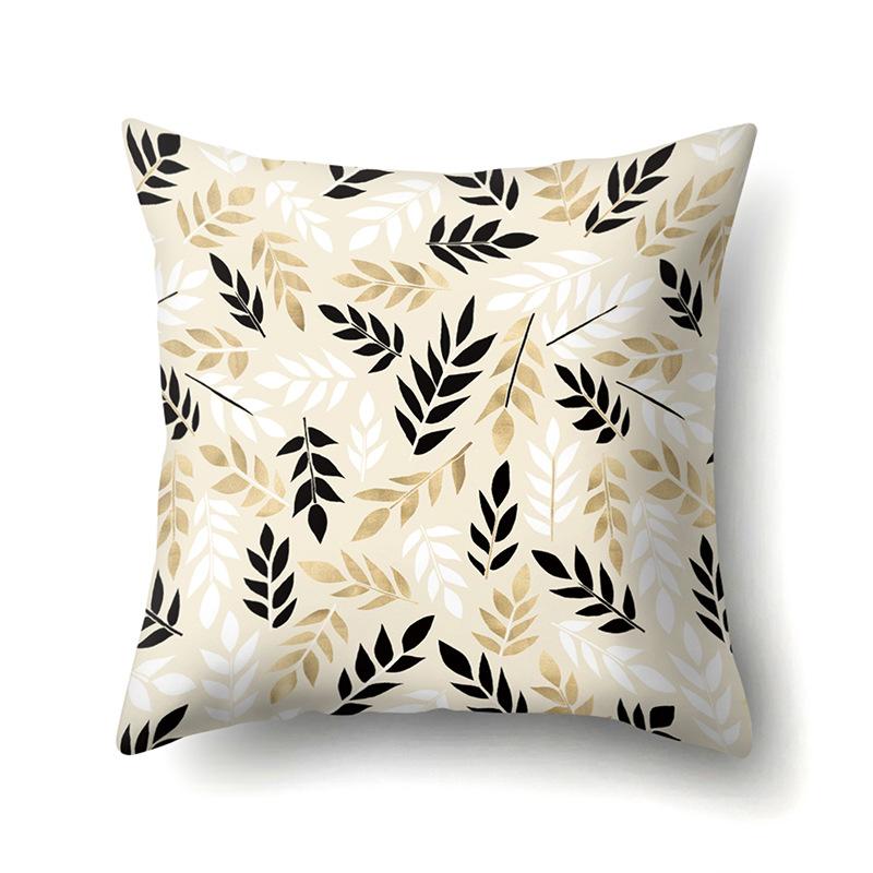 Polyester Kissenbezug Dekorative Blumen Haus Pflanze Druck Kissenbezug Lendenkissen Sofa Kissenbezug