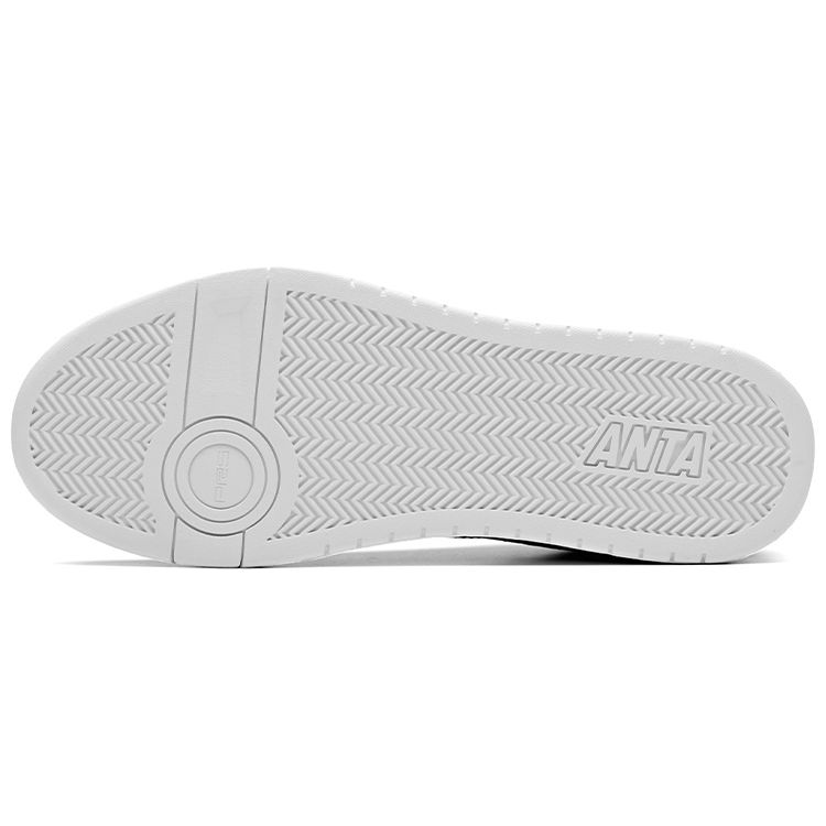 Anta Lifestyle Series Non-Slip Wear-Resistant High-Top Skate Shoes Men Sneakers Black White 11911811-5