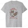Creative Raccoon Illustration Unisex Women T Shirt Unisex Short Sleeve O Neck Summer Casual Letter Printing Tshirt Top Boy Tees