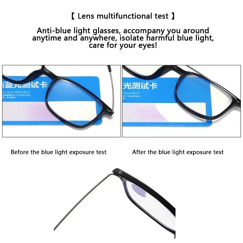 Latest Durable Metal Metal Leg Ultra Thin Anti Blue Rectangular Spectacle Frame Frame Reading Eyeglasses Glasses Computer Prescription For Men And