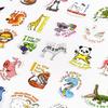 50 sztuk Cute Cartoon zwierząt naklejki zabawki dla dzieci śmieszne słowa naklejki anime na laptopa telefon bagaż naklejka samochodowa prezenty dla dzieci