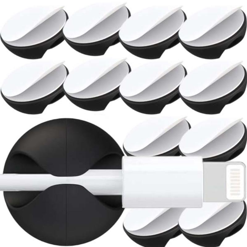 Portable Desktop Cable Clips Adhesive Cable Management Charger Wire Holder Clips Cord Organizers for Home Office Car Nightstand