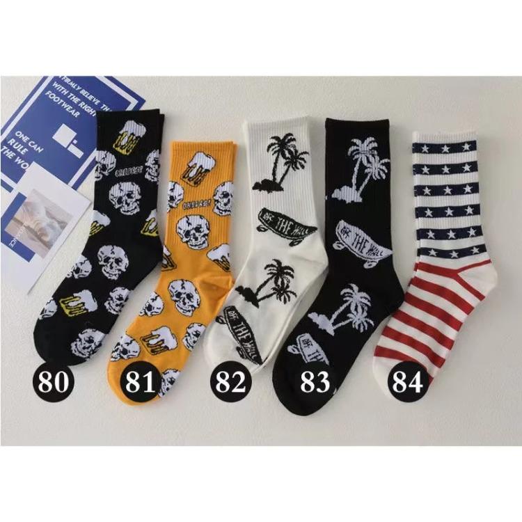 EU Style Women Cute Skater Socks Women Set Men Funny Socks Hip Hop Cotton Long Crew White Socks For US Style Fashion Socks