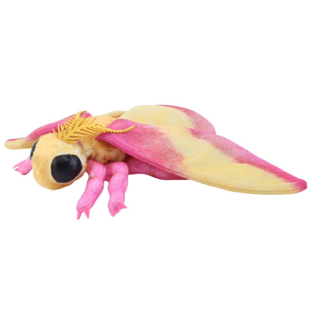 Morbidi Peluche di Falena Luna e Falena Acero Rosato, Peluche Realistico di Animale Imbottito per Bambini, Amanti degli Insetti, Regalo di Compleanno e Natale