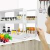 Portable Kitchen Storage Rack Multifunctional Pullable Rotatable Barbecue Seasoning Container Holder Household Use