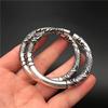Bangle for Men and Silver Dragon Protection from Good Engraved Dragon Amulet Fashion Accessory Women, Bracelet, Bracelet, Evil, Luck, Pattern, Bangle,