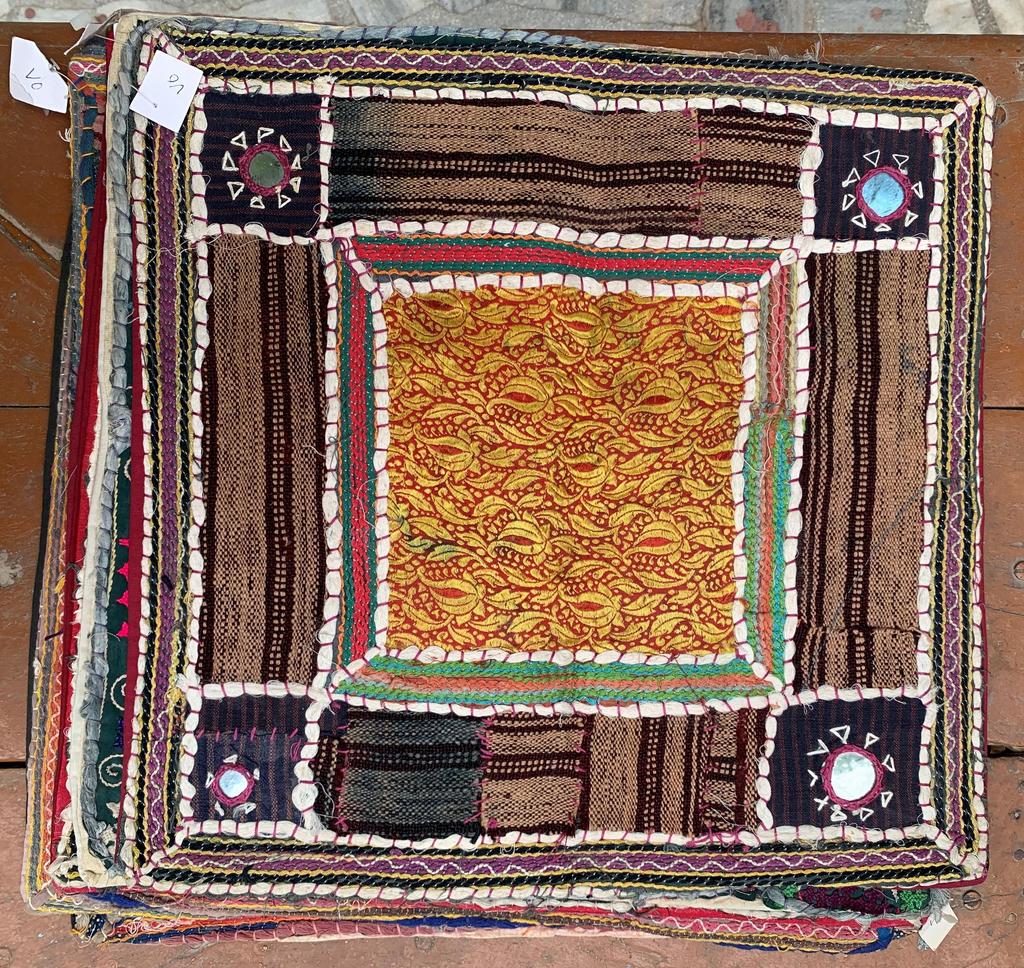 Old Stock Ethnic Indian Cushion Covers – Traditional Patchwork Textile