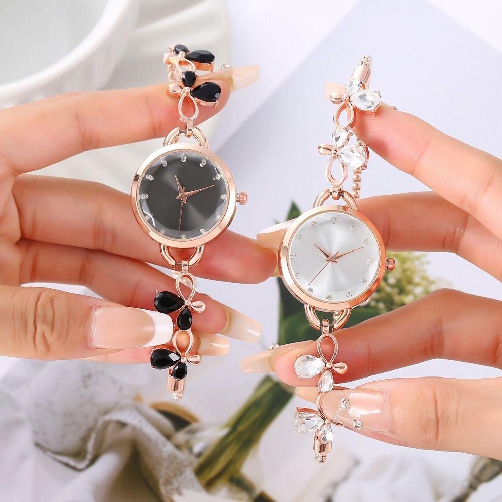 Adjustable Bracelet Watch Alloy Quartz Watch Elegant Chain Watch  for Women Girls