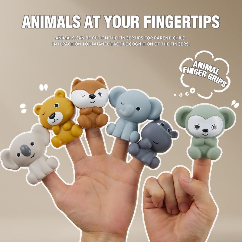 Non-Toxic Stackable Animal Bath Boats Toys For Babies Toddlers Bathtub Water Play Bathing Sensory Floating Toys With Finger Puppets