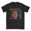 Der König des Pop Michael Jackson T-Shirt Strand 100% Baumwolle T-Shirts Für Männer Harajuku Locker T-Shirt Kurzarm Y2K Basic T-Shirts