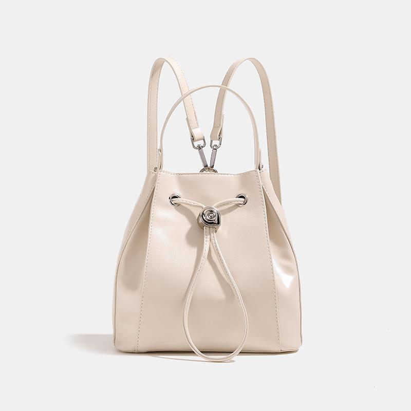 2024 Summer New Niche Design High-End Bucket Backpack Drawstring Single-Shoulder Bag Student Travel School Bag