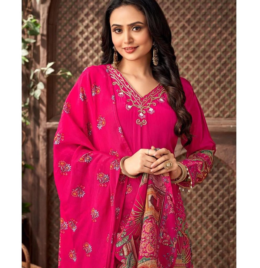 Women Designer Georgette Fancy Salwar Suit Indian Pakistani Bollywood Salwar Kameez