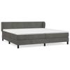 Vidaxl Continental Bed With Mattress, Dark Grey Velvet, 200X200Cm