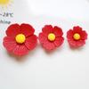 5Pcs Resin Flowers DIY Accessories Flat Back Blooms Ornaments for Jewelry Hair Accessories DIY Craft Projects