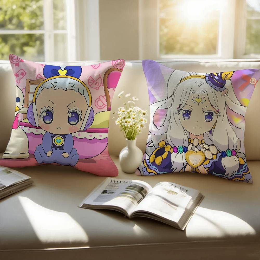 Anime P-Pripara Pillow Case Sofa and Living Room Decorative Cushion Covers Dust-proof and Mite-proof Invisible Zipper