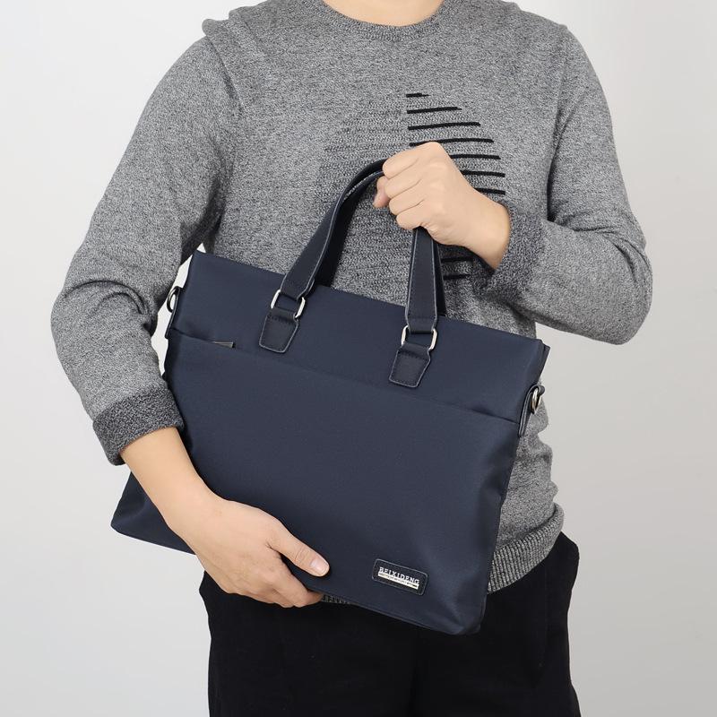 Infineo Men's Oxford Cloth Business Tote: Large Capacity Handbag for Meetings & Files
