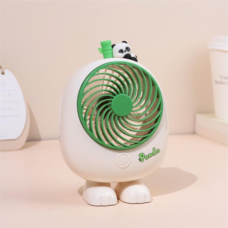 Panda USB Desktop Fan: Quiet, Gentle Breeze for Dorms & Offices 119x80x173mm