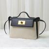 Women'S Bag Canvas With Cowhide Casual Bag Shoulder Messenger Handbag Fashionable And Versatile