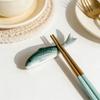 Chopstick Rest Ceramic Fish Shape Chopstick Holders Cute Spoon Fork Knife Rack for Home Kitchen Table Decoration