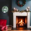 Attractive Green Snowman Wreath signage - 8 "x8" round aluminum wall trim for home, office, kitchen and garden