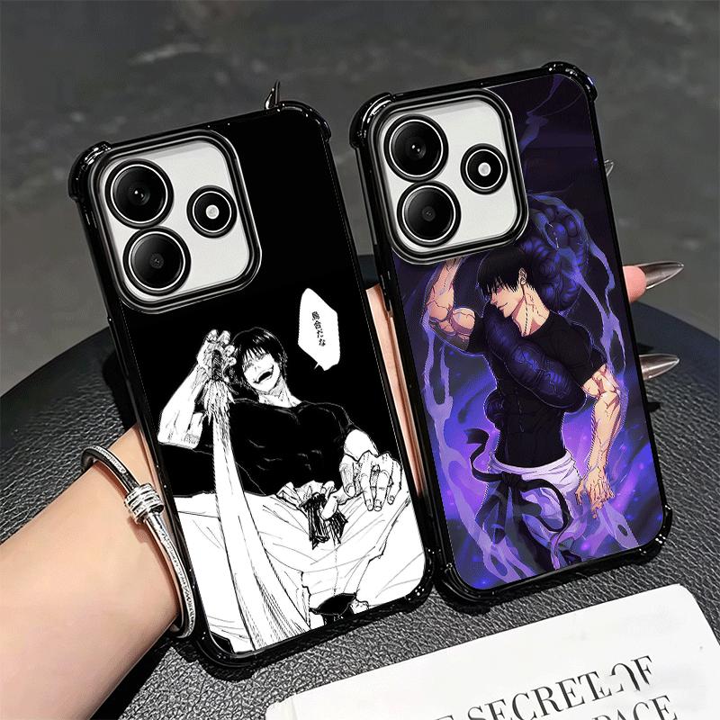 Anime Fushiguro Toji JUJUSU Soft Phone Case For Xiaomi Redmi Note 14 15 Pro Plus 13 12 11S 11T 5G 10 9S 9 Plating Anti-Fall Fund