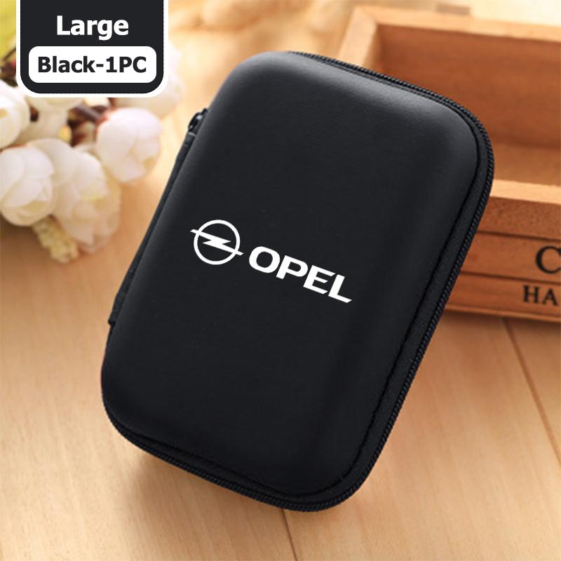 Car Logo EVA Headset Data Cable Holder Headphone Carry Bag For Opel Astra G H J K F Corsa D Zafira B Insignia Mokka Regal