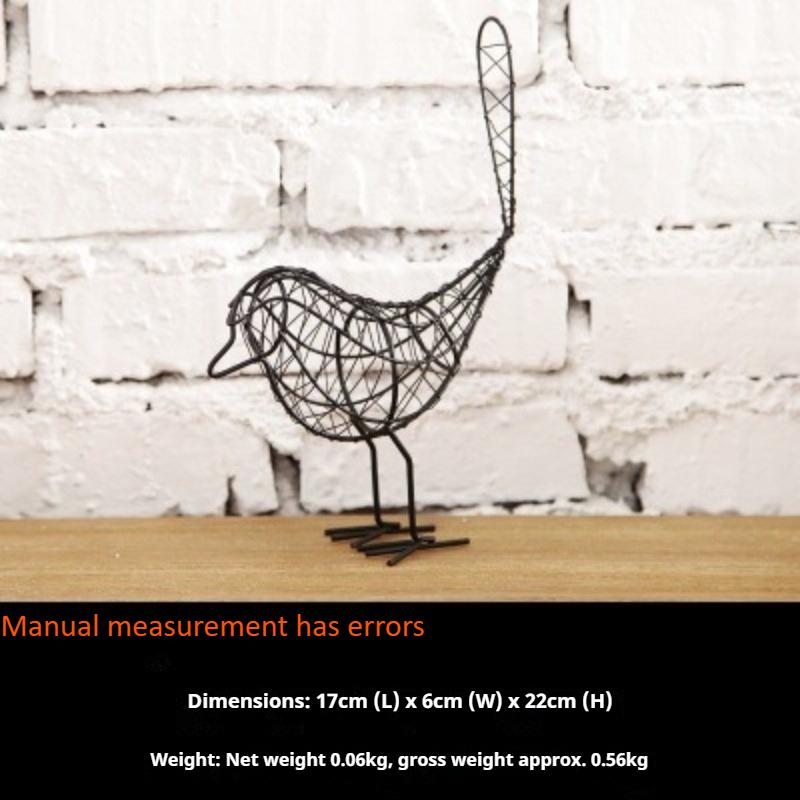 1Pc Iron Little Bird Statue Modern Design Animal Figurine Home Office Decoration Craft Home Decoration Accessories
