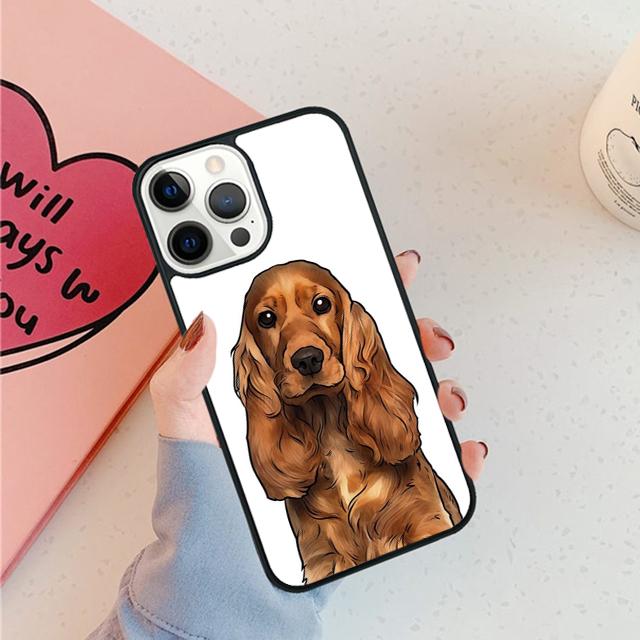 Cartoon Cocker Spaniel Phone Case For iPhone 17 Air 15 16 11 12 13 14 Pro Max Cover For iPhone 17 Air Max Plus Fundas