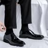 Leather Shoes Men's Summer Breathable Dress Business British Casual Suit High-end Sense Glossy Cowhide Small Leather Shoes 8114-R