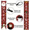 Merry Christmas Porch Sign 1 Pair Polyester Indoor Outdoor Decor