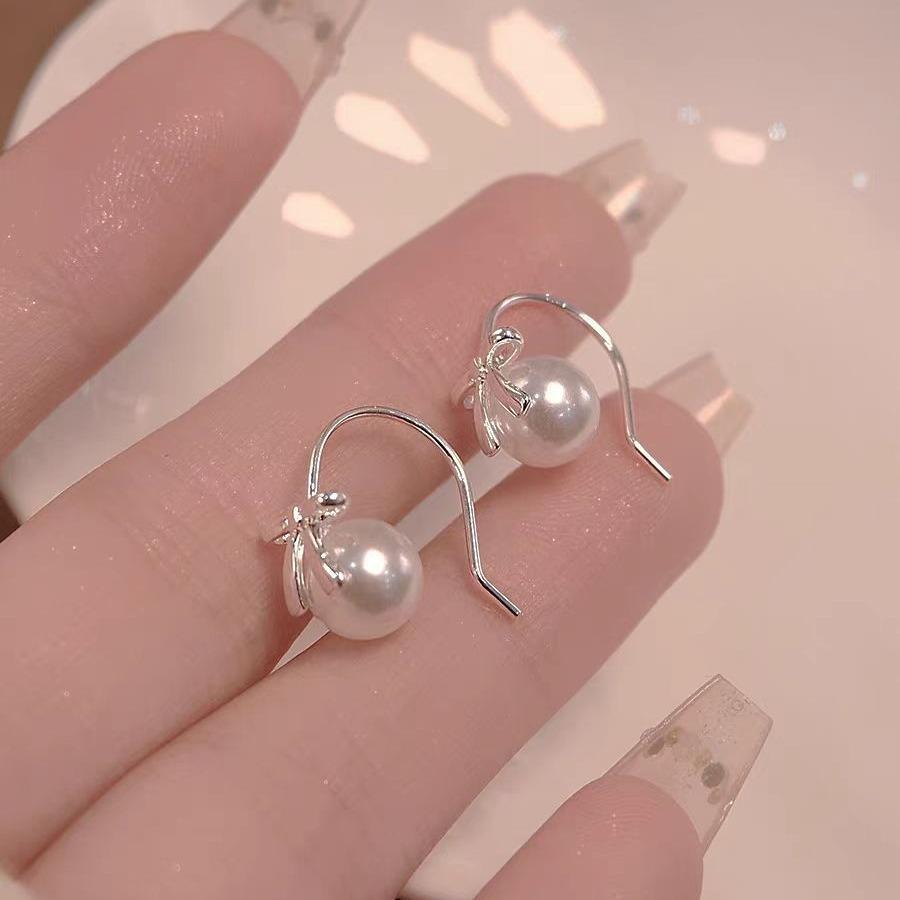 Bow Shaped Ear Hooks, Small, Fresh, Sweet and Elegant Earrings, High-end and Cool Style Earrings
