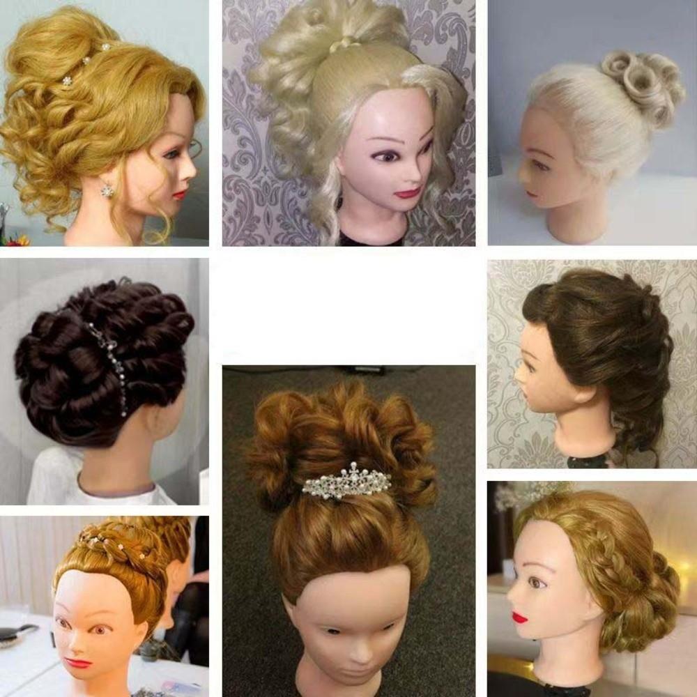 Head Model Long Hair Training Head Synthetic Hairstyle Manikin Head Adult Manikin Head Barbershop