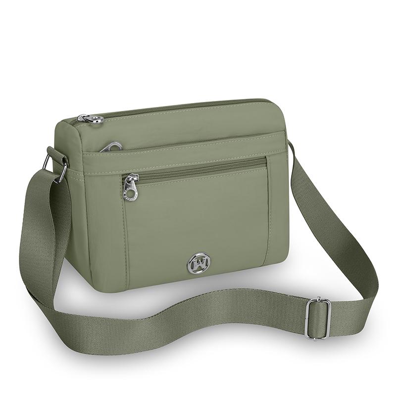 Lightweight Women's Bag Multi-Layer Nylon Travel Shoulder Bag