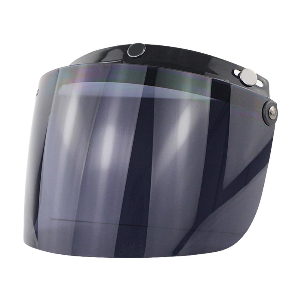 Motorcycle UV Protection Windproof Retro Fashion Sunshade Lens Gradient Change Universal 3-button Anti-scratch Helmet Windscreen