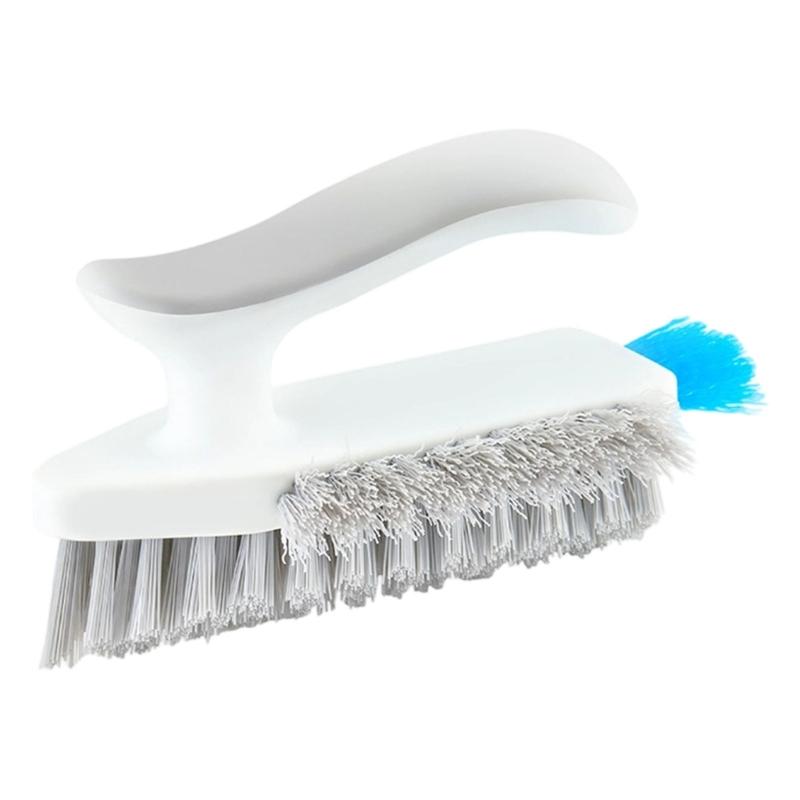 MultiSurface Cleaning Brush With V Shape and Narrow Bristles For Tile Grout Shower Corner Tight Space Efficient Scrubber