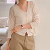 New ArriVals Open Run Women Sheer V Neck Long sleeVe Ribbed Cardigan