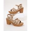Women Summer High Heels Ankle Strap Sandals Platform Comfort Thick Heeled Gladiator Shoes Woman Plus Size Sandalias Mujer