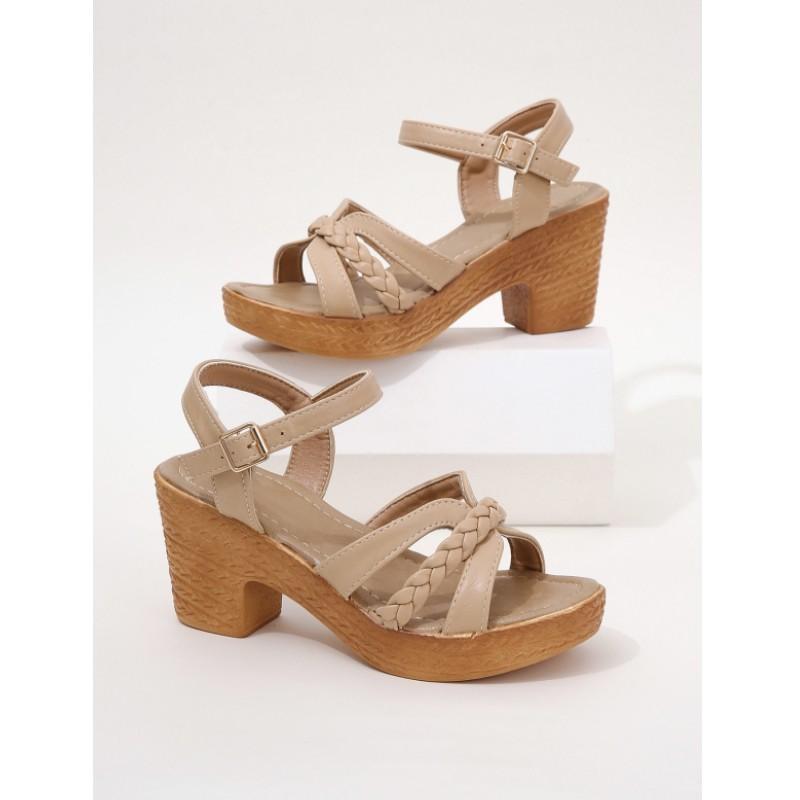 Women Summer High Heels Ankle Strap Sandals Platform Comfort Thick Heeled Gladiator Shoes Woman Plus Size Sandalias Mujer