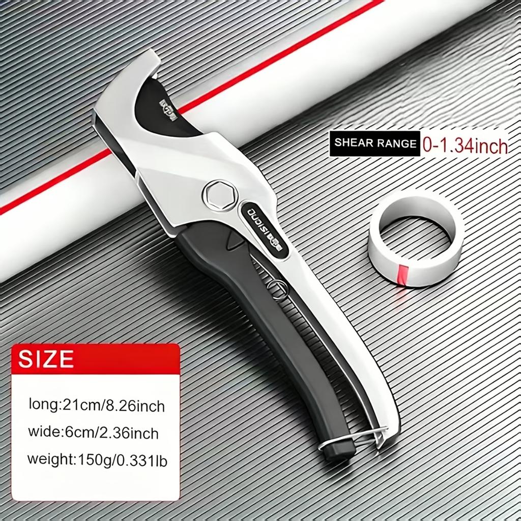 0-35mm/42mm/51mm/75mm Heavy Duty Pipe Cutter with SK5 Steel Blade, Quick Cutting Tool for PPR PVC Aluminum Plastic Water Tube and Metal Pipe Cutting