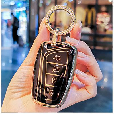 Soft Tpu Car Key Cover Remote Case For Hyundai Santa Fe Sport Ix45 Equus Centennial Genesis G80 Grandeur Azera 2013- Shell