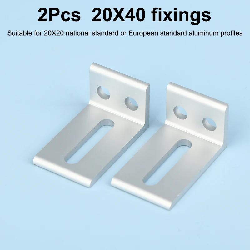 1/2 Stück Aluminiumprofil Rahmen Schichtplatten Halterungen 2020 3030 4040 Außenmontage Teile