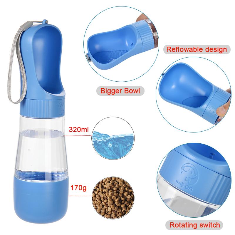 Portable Dog Water Bowl Leakproof Outdoor Travel Pet Puppy Drinking And Food Container Cat Drinker Bottle Accessories Supplies