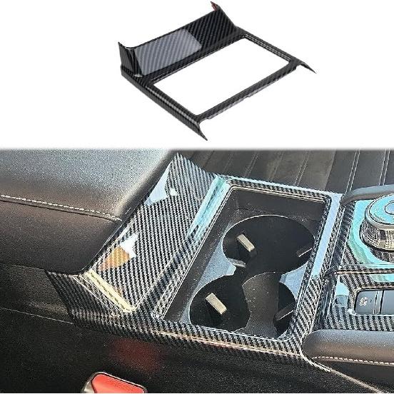 Carbon Fiber Central Cup Holder Frame Trim Accessories for Mitsubishi Outlander 2022-2024